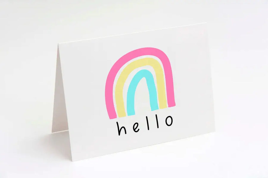 Hello Card Rainbow