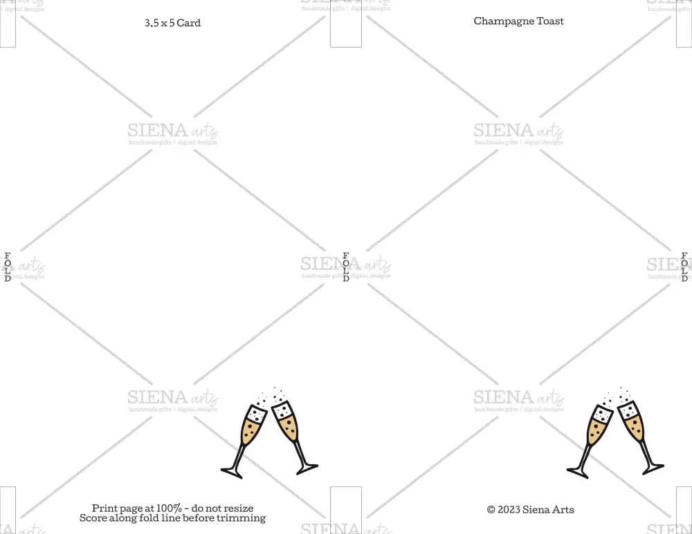 Instant Download Congratulations Card Champagne Toast