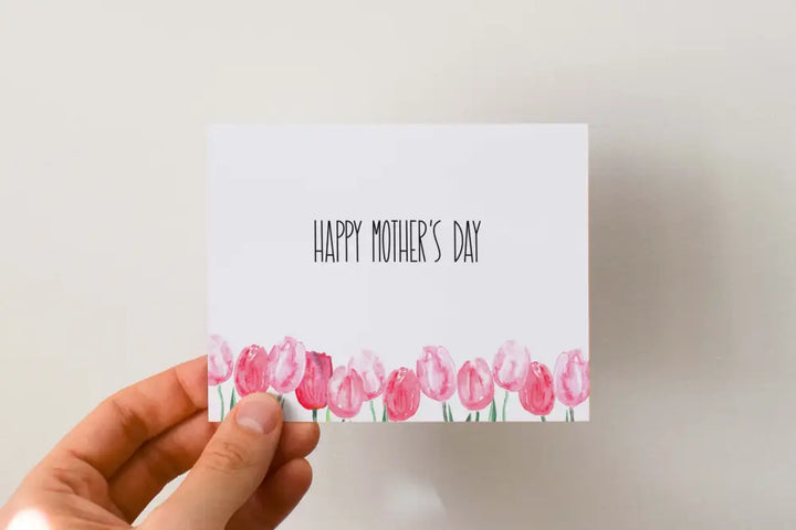 Mothers Day Card Tulip Landscape