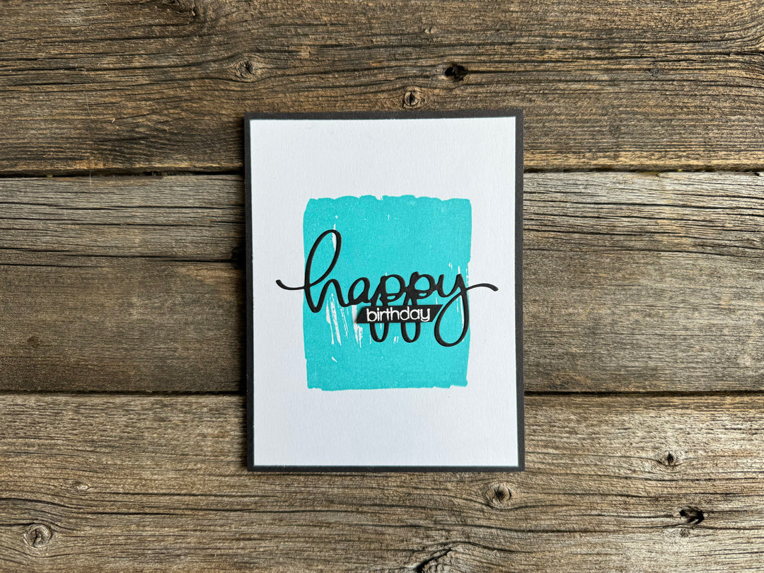 Handmade Birthday Card Assorted Set, Modern Birthday Paint Swipe