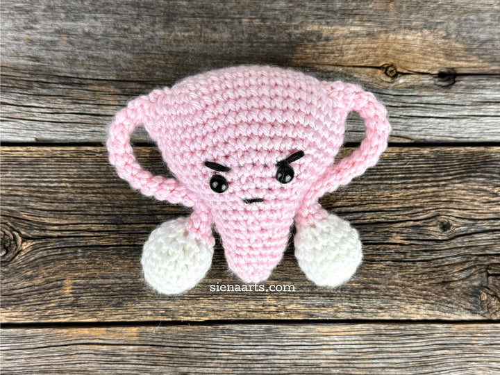 Angry Uterus Amigurumi Plushie