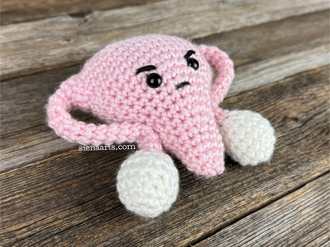 Angry Uterus Amigurumi Plushie