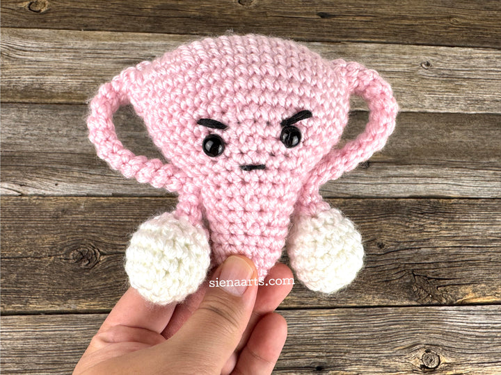 Angry Uterus Amigurumi Plushie