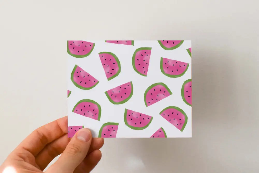 Any Occasion Card Watercolor Watermelon Print
