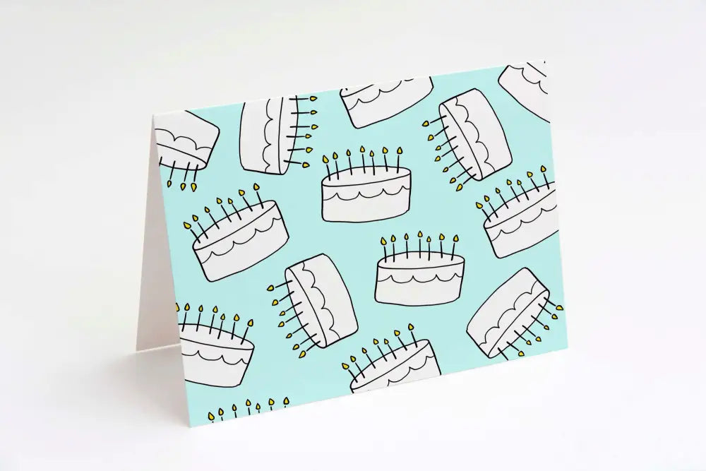 Birthday Card Cake And Candles Print