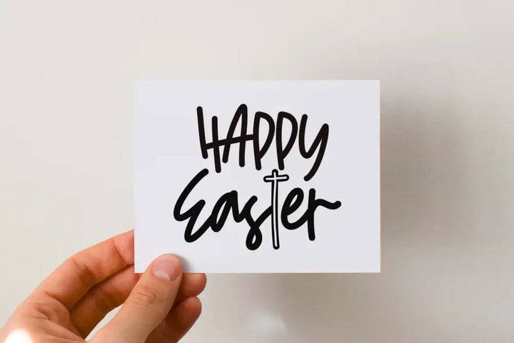 Easter Card Black And White Cross