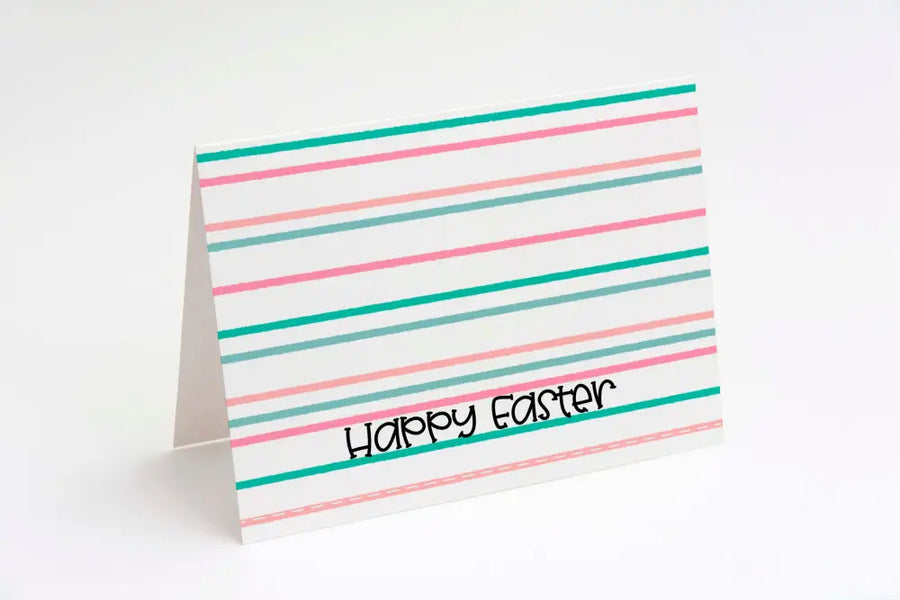 Easter Card Pastel Stripes