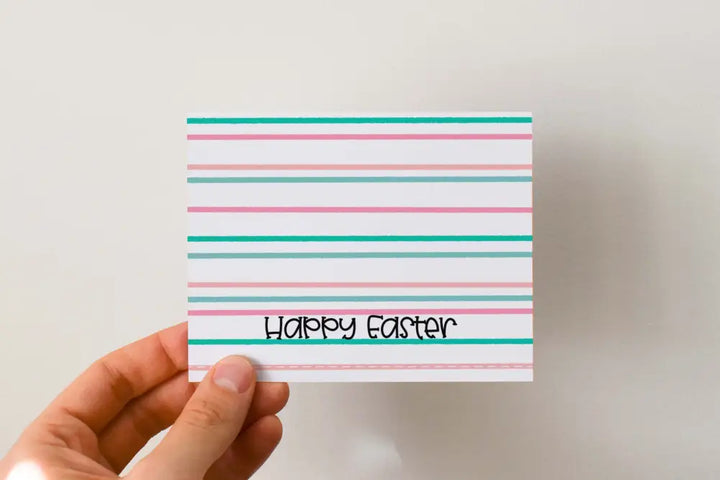 Easter Card Pastel Stripes