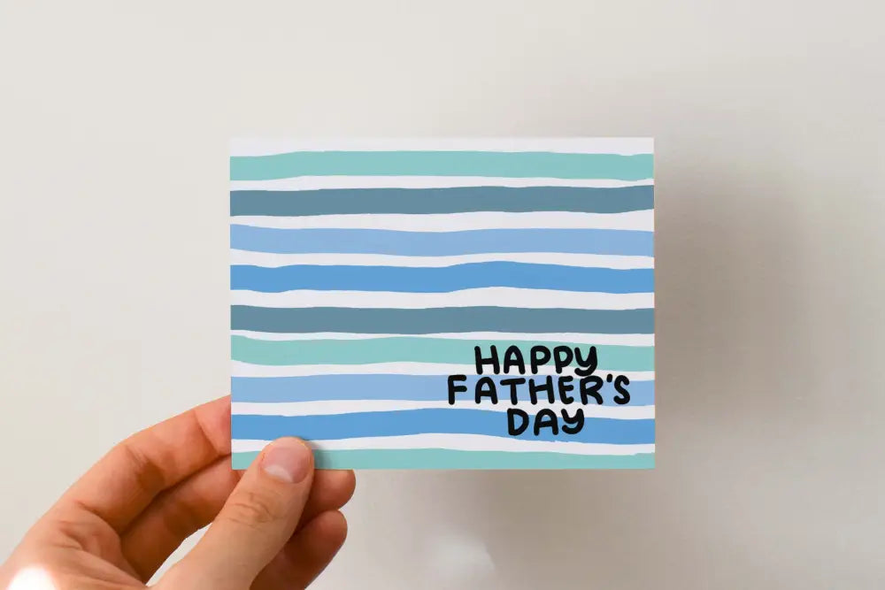 Fathers Day Card Painted Stripes