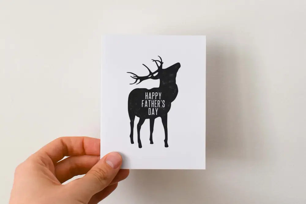 Fathers Day Card Rustic Deer