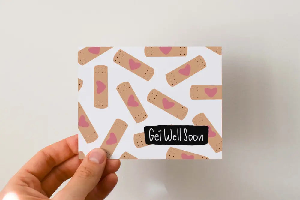 Get Well Card Bandage Print