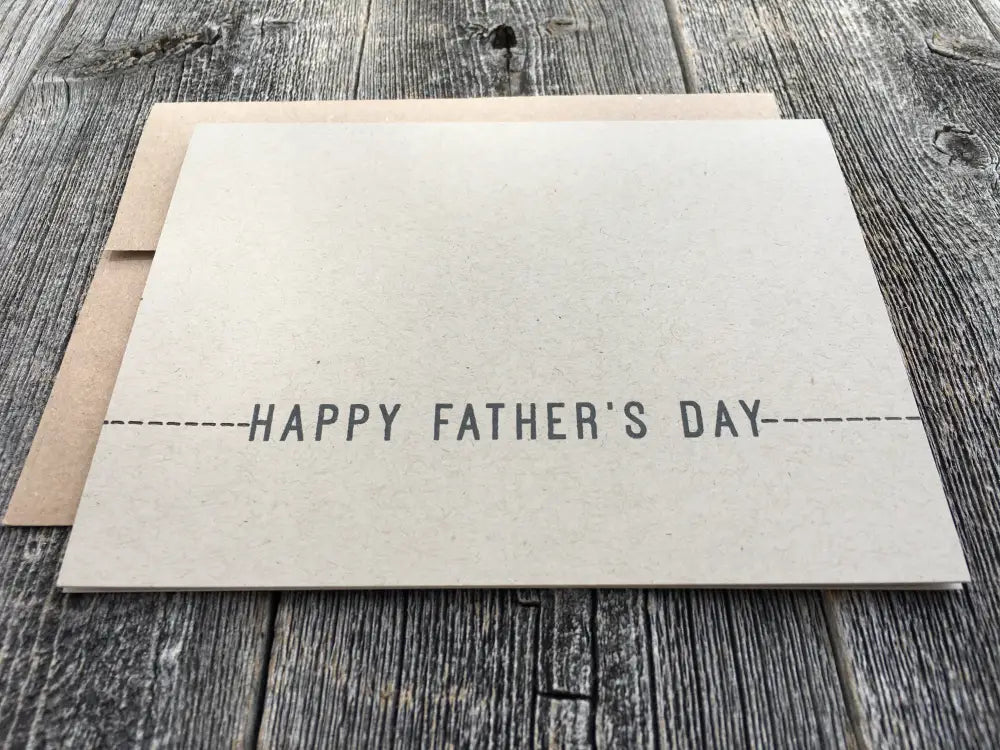 Handmade Fathers Day Card Black And Kraft Minimalist