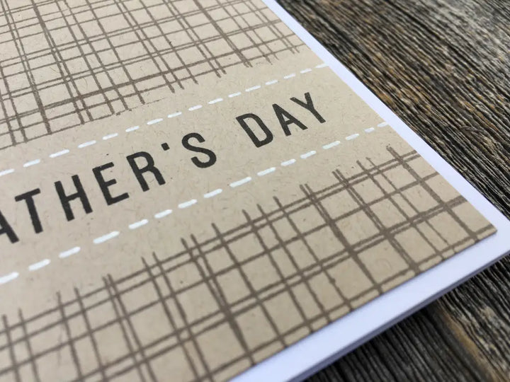Handmade Fathers Day Card Kraft And White Rustic