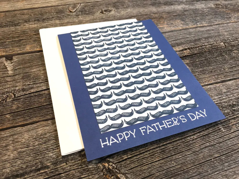 Handmade Fathers Day Card Mustache Greeting