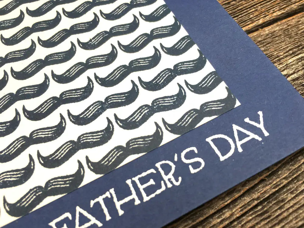 Handmade Fathers Day Card Mustache Greeting
