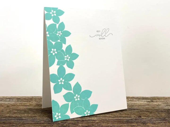 Handmade Get Well Card Set Florals