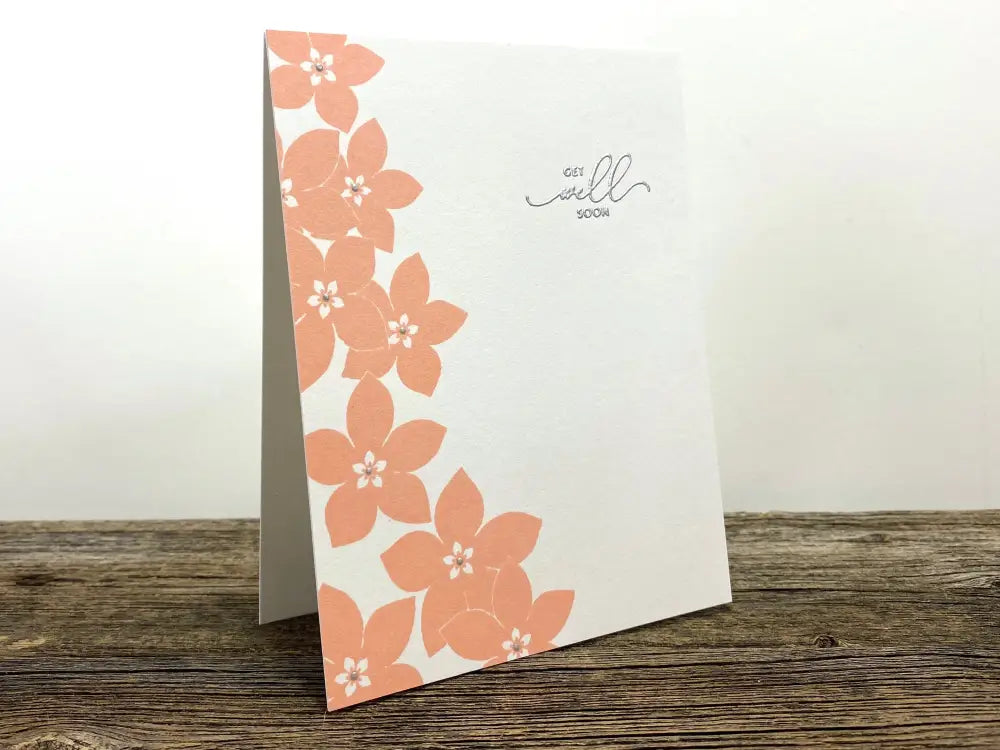 Handmade Get Well Card Set Florals