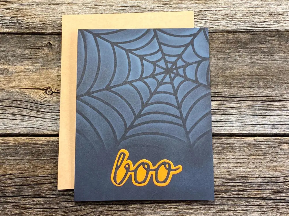 Handmade Halloween Card Spooky Spiderweb