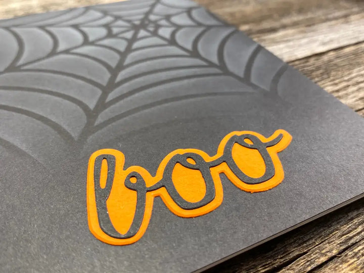 Handmade Halloween Card Spooky Spiderweb