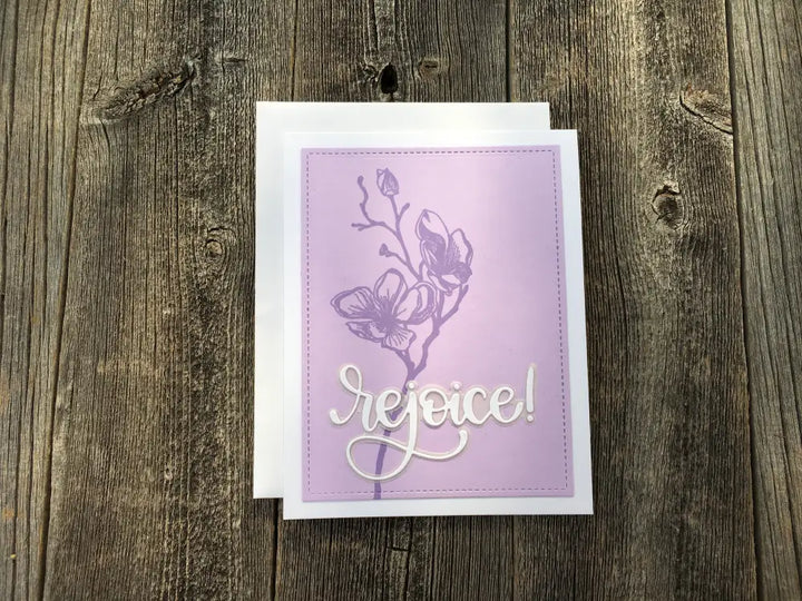 Handmade Religious Card Assorted Set Pastel Flowers