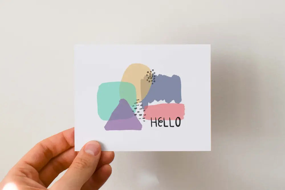 Hello Card Geometric Shapes