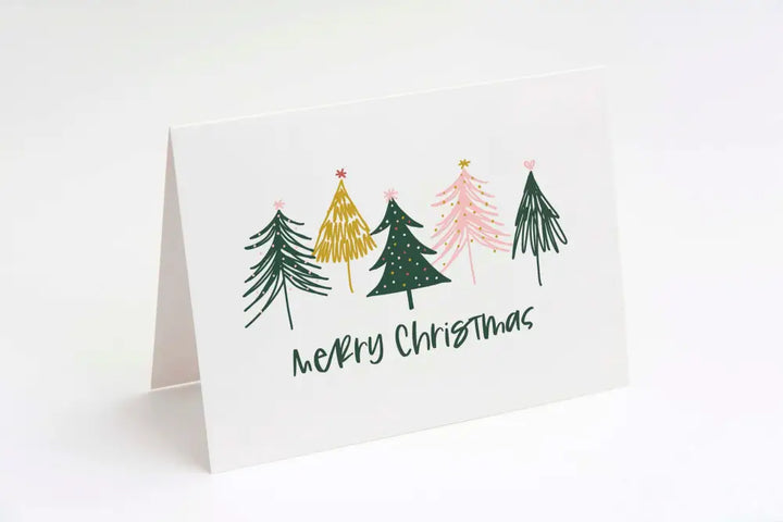 Holiday Card Cute Christmas Trees
