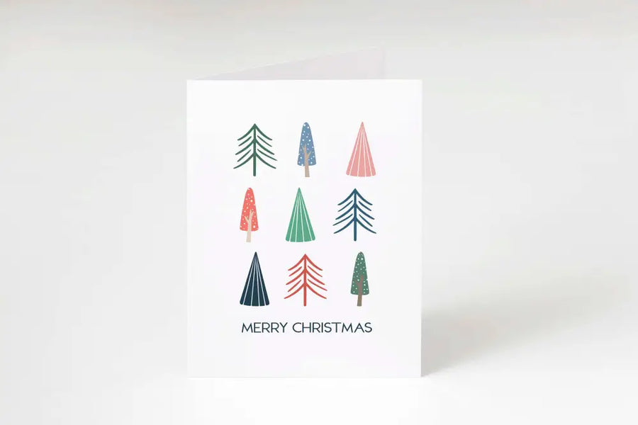 Holiday Card Modern Christmas Trees