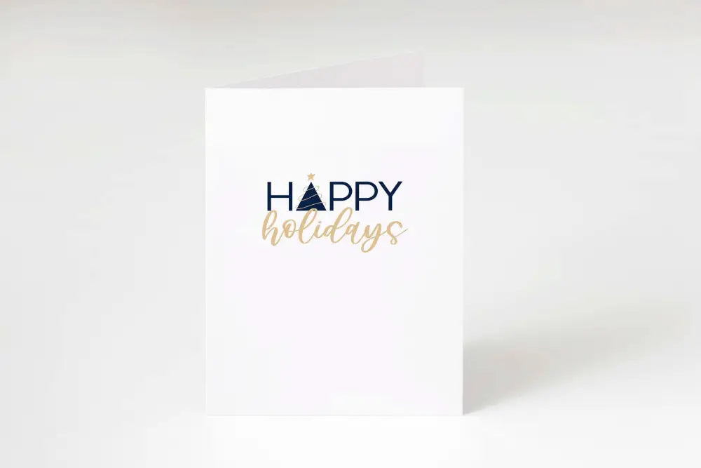 Holiday Card Navy And Gold