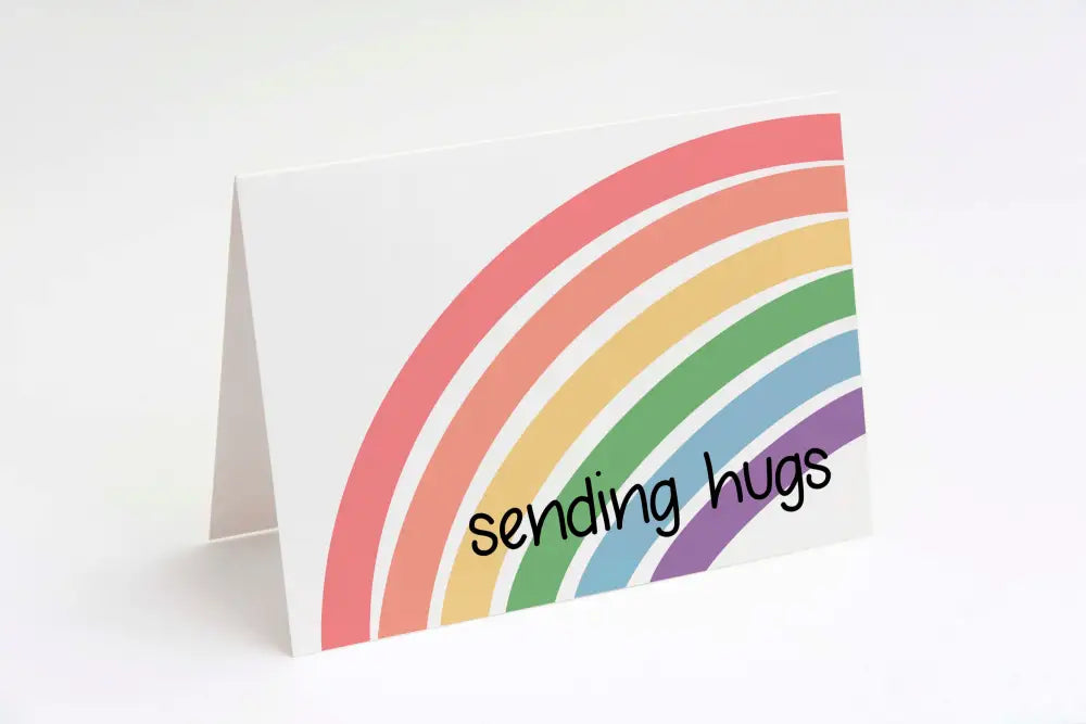 Just Because Card Sending Hugs Rainbow