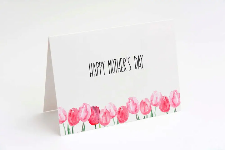 Mothers Day Card Tulip Landscape