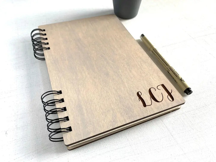 Personalized Wood Journal Block Monogram 2
