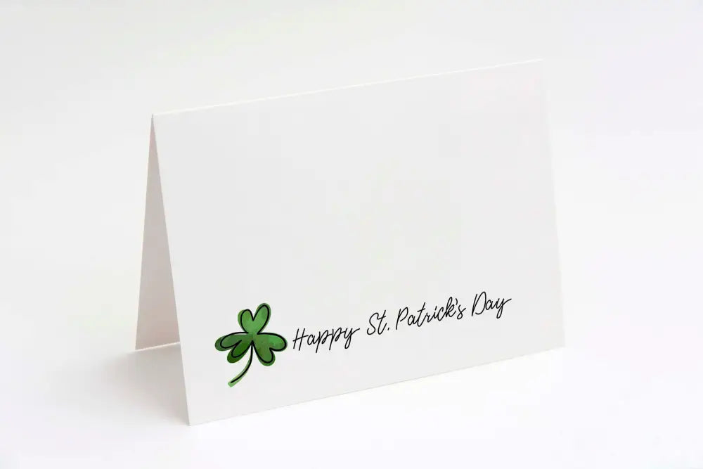 Saint Patricks Day Card Doodled Shamrock