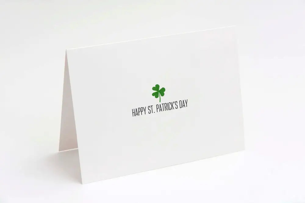 Saint Patricks Day Card Minimalist Shamrock