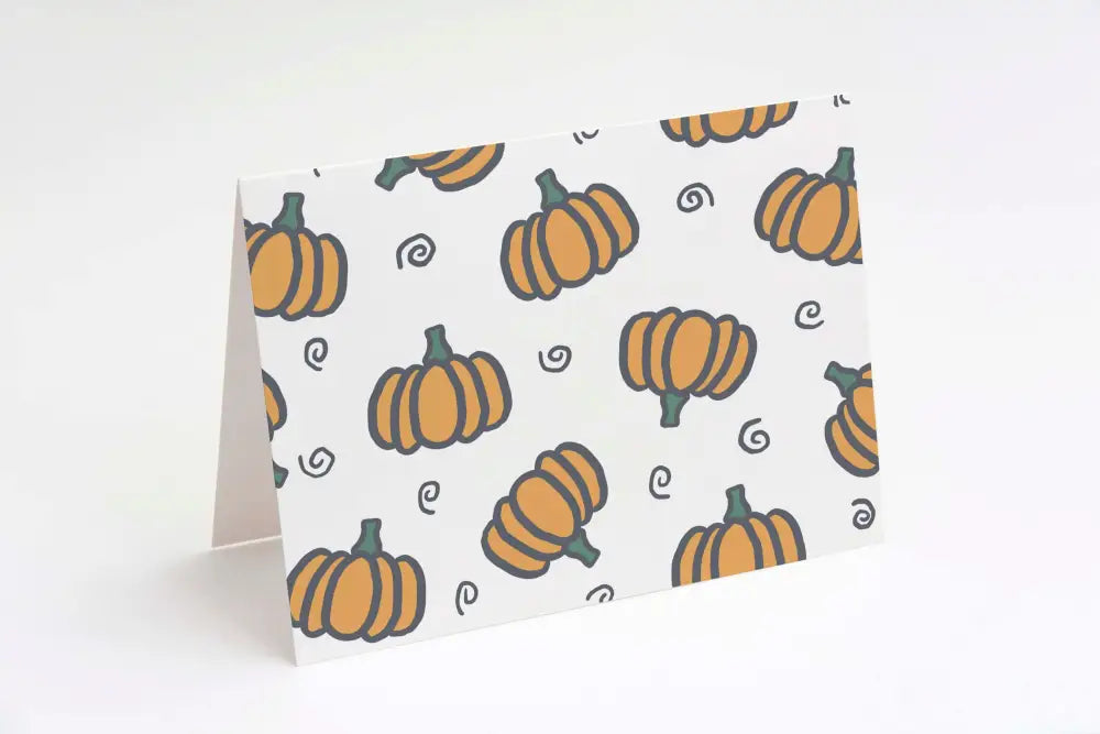 Seasonal Card Pumpkin Print