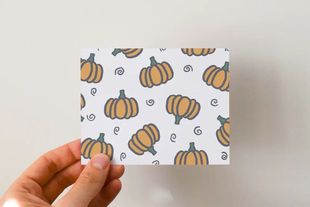 Seasonal Card Pumpkin Print