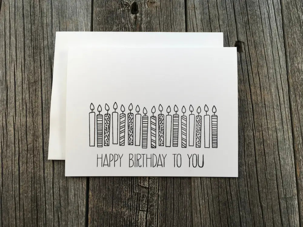 Set Of 2 Handmade Birthday Cards Gifts And Candles