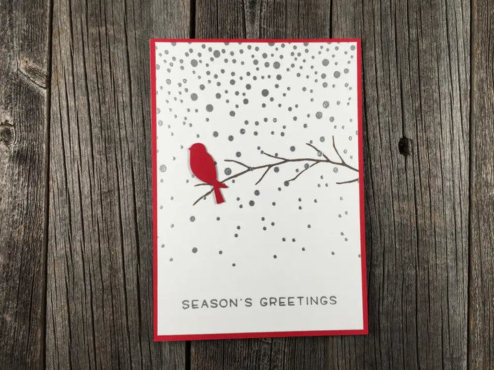 Set Of 5 Handmade 5X7 Holiday Cards Seasons Greetings