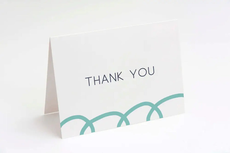 Thank You Card Doodled Scribbles